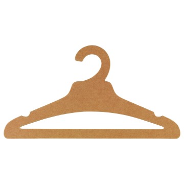 Brown Cardboard Clothes Hangers - Notches + Bar - 43cm