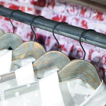 Ultra Distressed Wooden Clothes Hangers - Showroom - 45cm