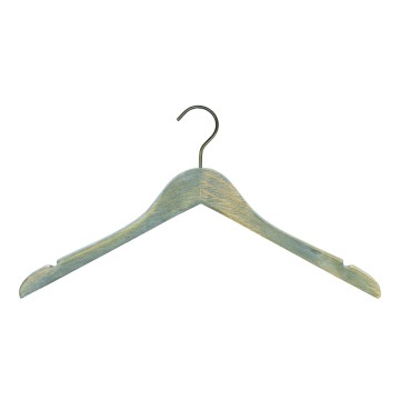 Ultra Distressed Wooden Clothes Hangers - Wishbone - 44cm