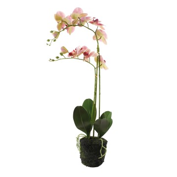 Pink Aritificial Orchid In A Pot - 62 x 16 x 10cm