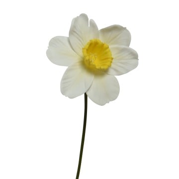 White Fabric Narcissus - 39cm