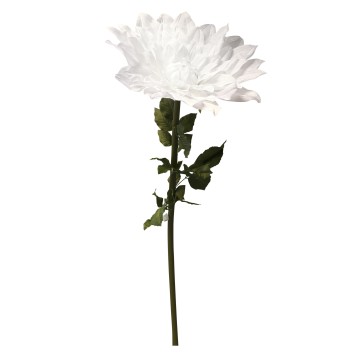White Artificial Dahlia On Stem - 145 x 65cm