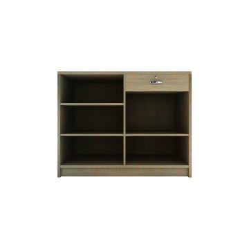 Wood Effect Hensley Enclosed Shop Counter - 95 x 120 x 60cm