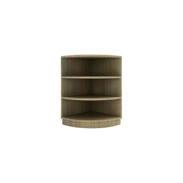 Wood Effect Hensley Corner Counter - 95 x 60 x 60cm