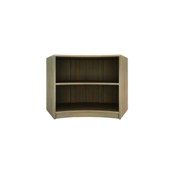 Wood Effect Hensley Curved Counter - 95 x 150 x 60cm