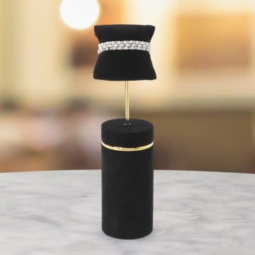 Luxury Collection Black & Gold Stand With Pillow - 8 x 5cm