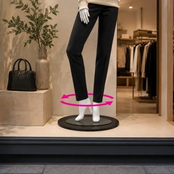 Black Rotating Mannequin Stand - 60cm
