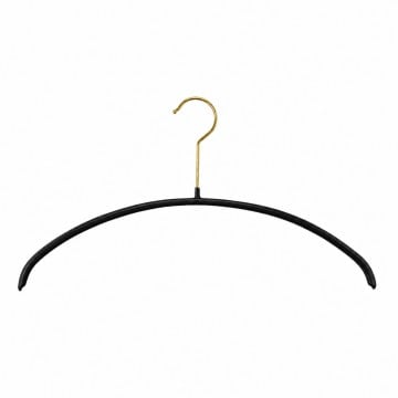 Black & Gold Mawa Non-Slip Knitwear Hangers - Curved - 40cm
