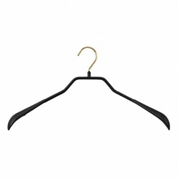 Black & Gold Mawa Non-Slip Metal Clothes Hangers - Broad - 41cm