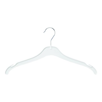 500/23 White Plastic Dress Hangers - 41cm