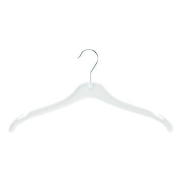 500/23 Clear Plastic Dress Hangers - 41cm