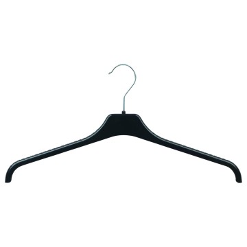 Black Prelude Plastic Clothes Hangers - Flat - 43cm