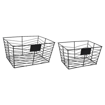 Iron Display Basket Set of 2 - Black