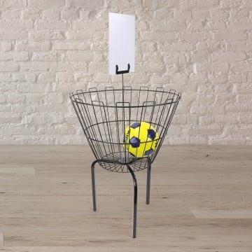 Round Black Dump Bin - 70 x 54cm