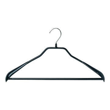 Black Mawa Non-Slip Knitwear Hangers - Curved with Bar - 42cm
