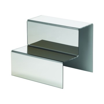 Mirrored Acrylic Display Steps - 2 Tier Wide