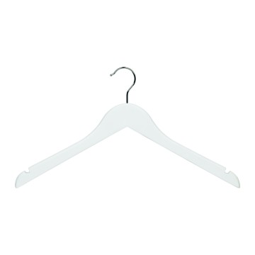 White Soft-Touch Wooden Clothes Hangers - Wishbone - 43cm