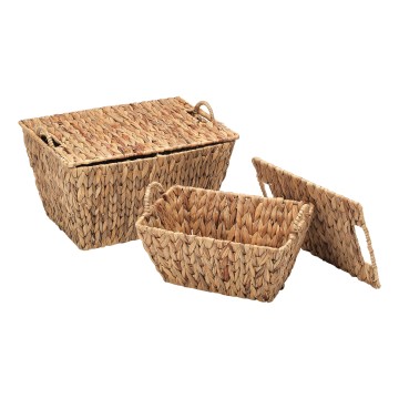 Wicker Baskets With Lid - 40cm