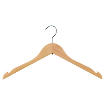 Natural Wooden Extra Strong Clothes Hangers - Flat - 43cm
