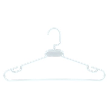 White Spectrum Plastic Clothes Hangers - Flat - 42cm