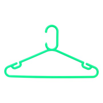Aqua Rainbow Plastic Clothes Hangers - 42cm
