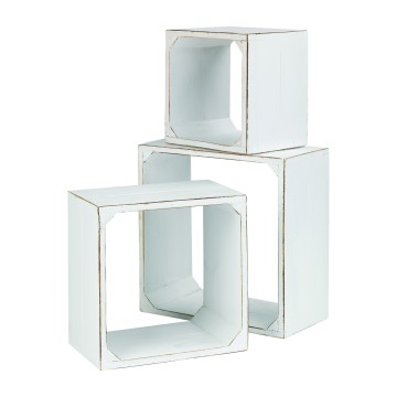 Heritage White Counter Top Display Cubes - Set of 3