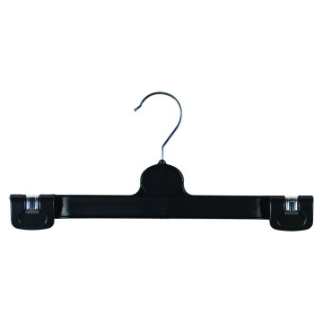 Economy Slide Lock Black Plastic Clothes Hangers Minipack - Peg - 30cm