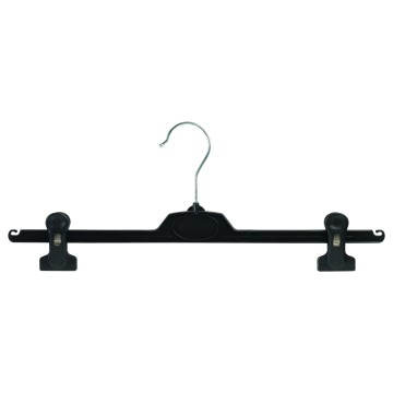Black Cushion Grip Plastic Clothes Hangers - Peg - 40cm