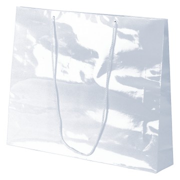 White Laminated Gloss Paper Carrier Bags - 44 x 32 + 10cm