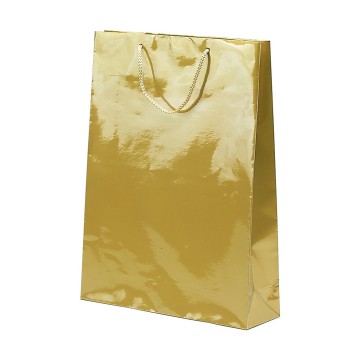 Gold Laminated Gloss Paper Carrier Bags - 32 x 44 + 10cm