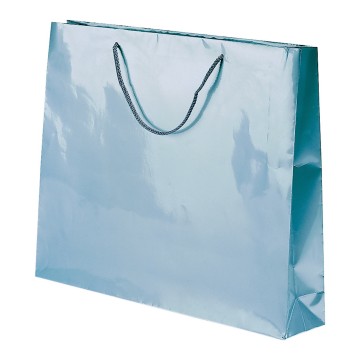 Silver Laminated Gloss Paper Carrier Bags - 52 x 42 + 10cm