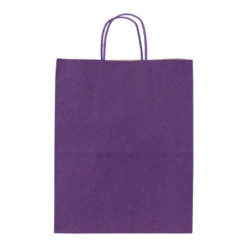 Purple Twisted Handle Matt Paper Carrier Bags - 35 x 44 + 11cm