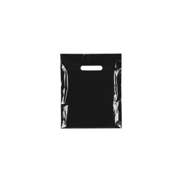 Black Classic Gloss Plastic Carrier Bags