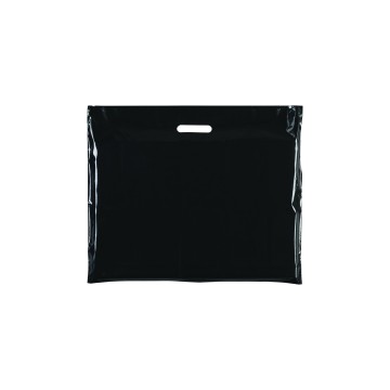 Black Classic Gloss Plastic Carrier Bags - 56 x 45 + 10cm
