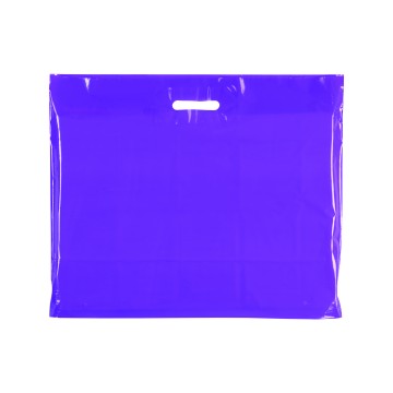 Violet Classic Gloss Plastic Carrier Bags - 56 x 45 + 10cm