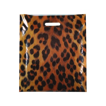 Leopard Print Classic Gloss Plastic Carrier Bags - 39 x 45 + 8cm