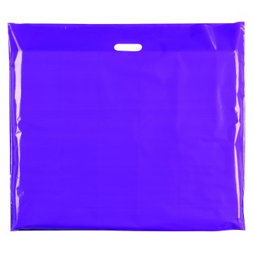 Violet Classic Gloss Plastic Carrier Bags - 70 x 60 + 15cm