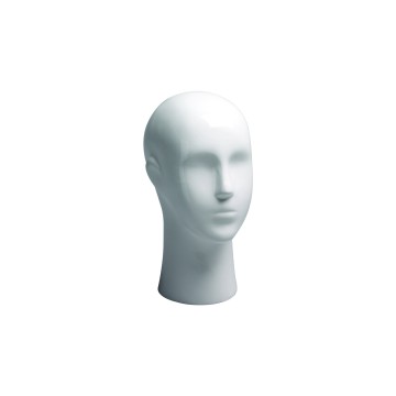 Abstract Gloss White Female Mannequin Head - 31cm