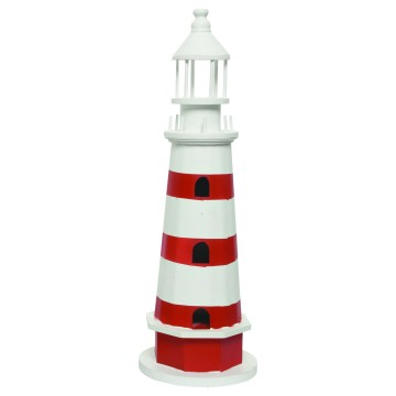 Red & White Firwood Lighthouse - 20 x 60cm