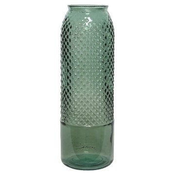 Green Diamond Recycled Glass Vase - 45 x 15cm
