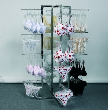Queen Vogue Chrome Merchandising Rail - 16 Straight Arms