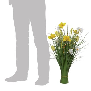 Bunch Of Grass With Tulips & Sunflowers - 70cm