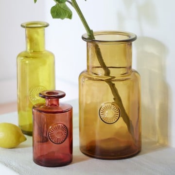 Orange Recycled Glass Vase - 28cm
