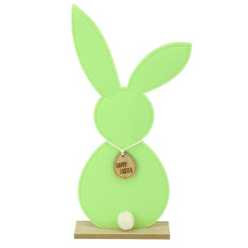 Green Felt Easter Bunny On Stand - 49 x 20 x 6cm