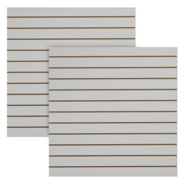 Grey Slatwall Panels - 1200 x 1200mm