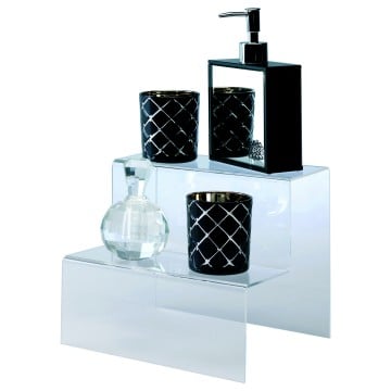 Clear Acrylic Display Steps - 2 Tier - Wide
