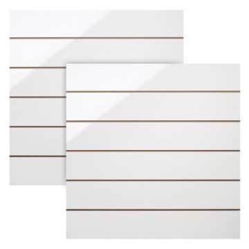 White Gloss Slatwall Panels -1200 x 1200mm