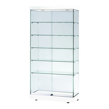 White Tuscany Display Cabinets - Tall Wide