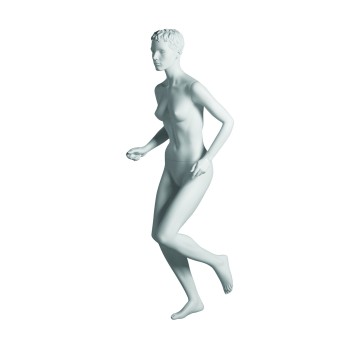 Sports Matt White Female Sculpted Mannequin - Runner