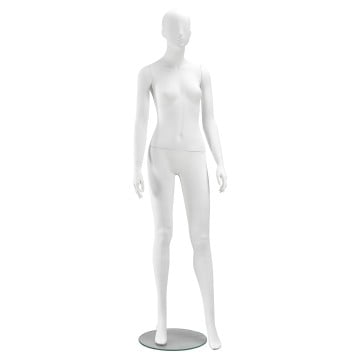 Matt White Female Abstract Mannequin - Hands at Side